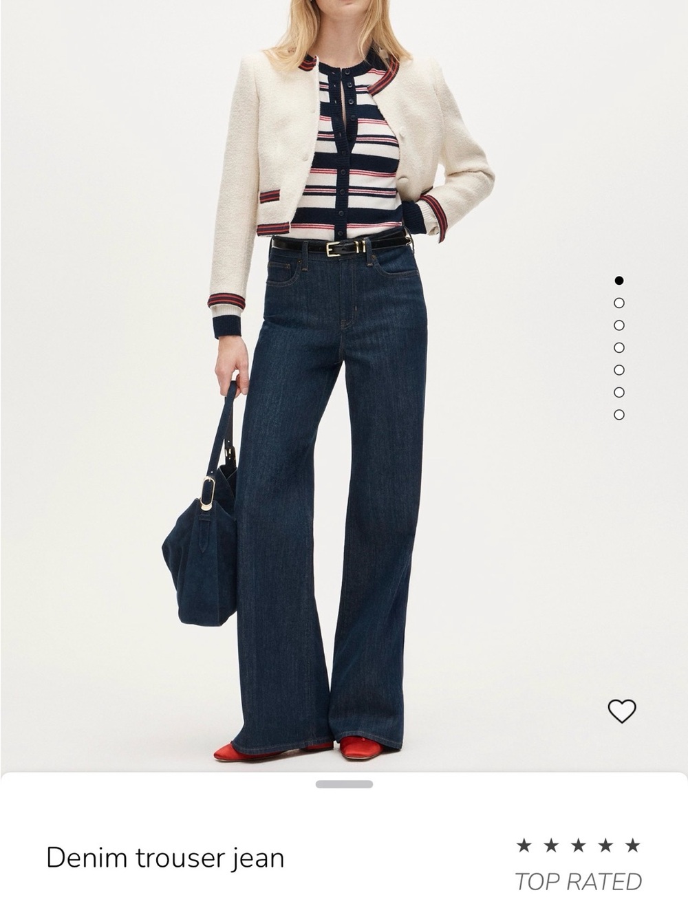 J. Crew Dark Blue Wide-Leg Jeans NWT